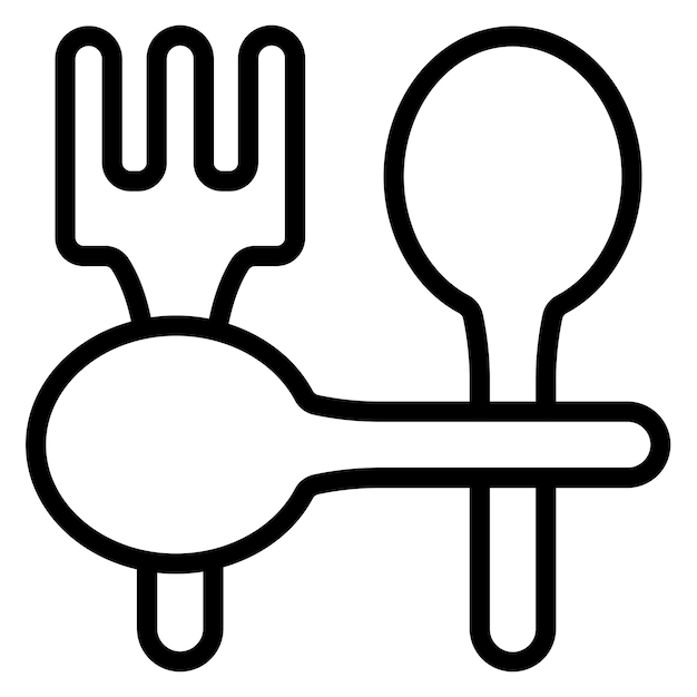 Vector Design Knife and Fork Icon Style