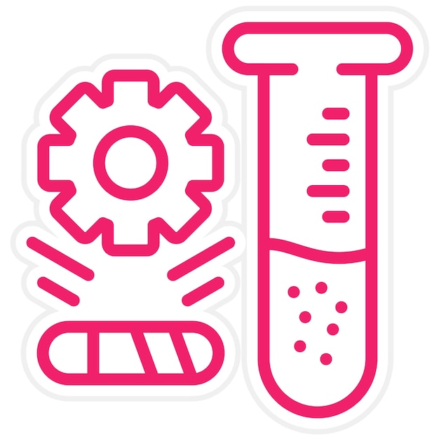 Vector Design Lab Process Icon Style