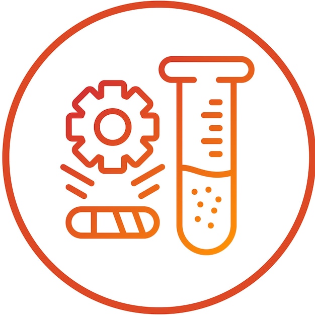 Vector Design Lab Process Icon Style