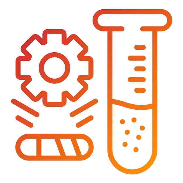 Vector Design Lab Process Icon Style