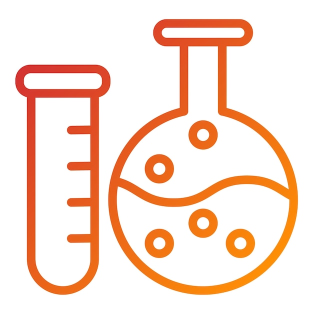 Vector Design Laboratory Flask Icon Style