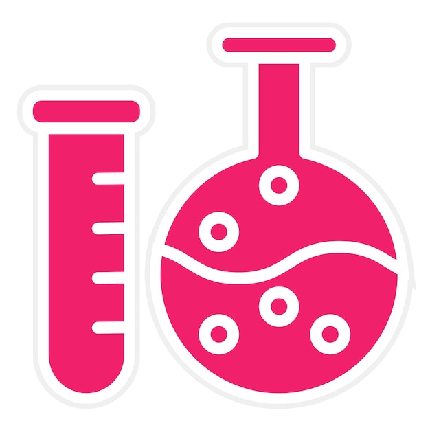 Vector Design Laboratory Flask Icon Style