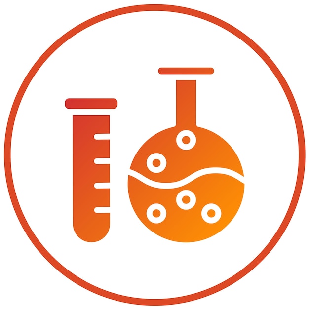 Vector Design Laboratory Flask Icon Style