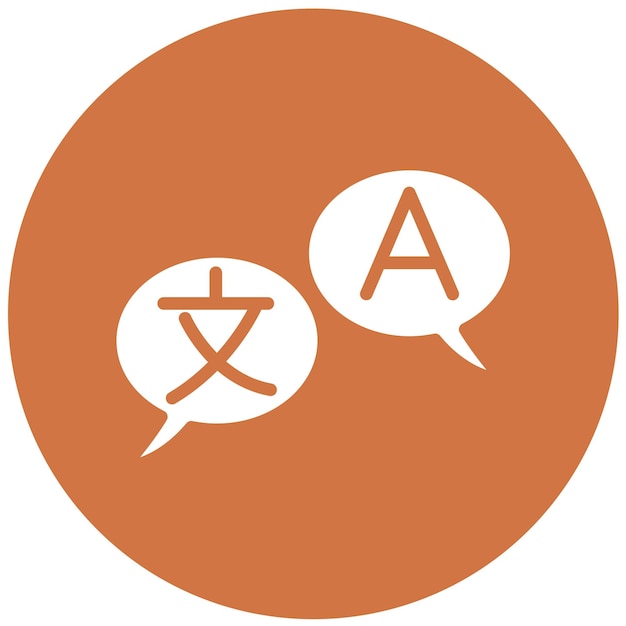 vector design language learning icon style