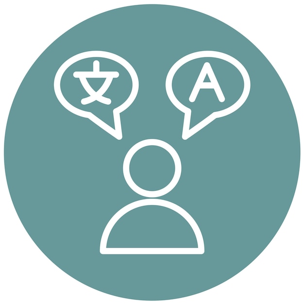 Vector Design Language Skills Icon Style
