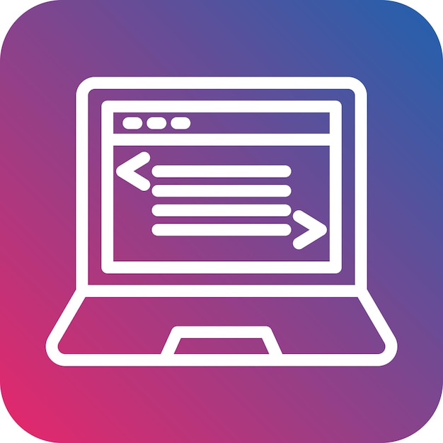 Vector Design Laptop Coding Icon Style
