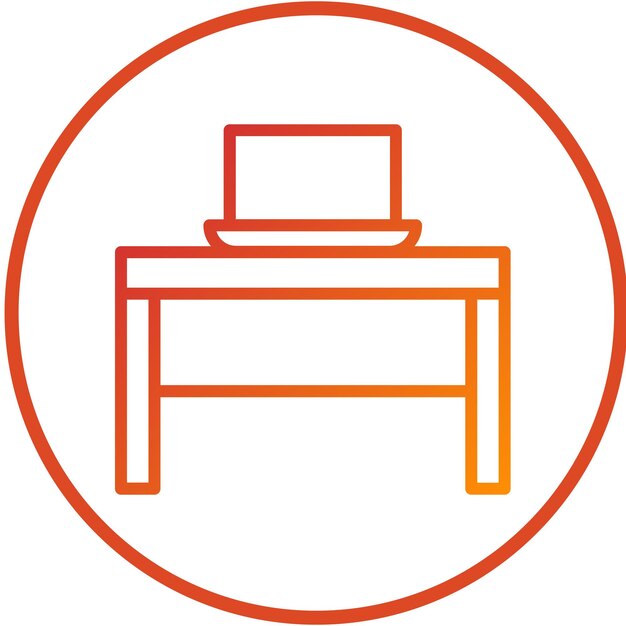 vector design laptop desk icon style
