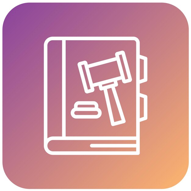 Vector Design Law Book Icon Style