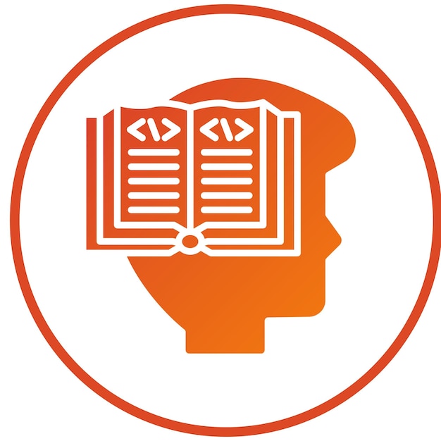 vector design learn to code icon style