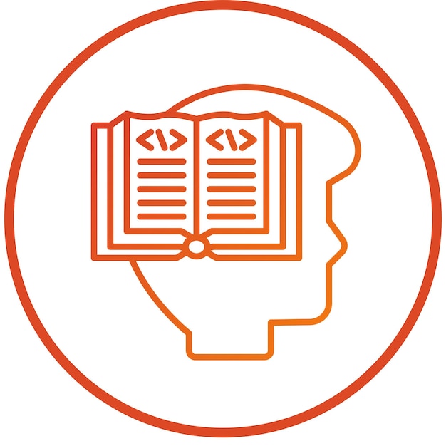 vector design learn to code icon style