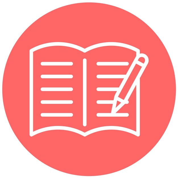 Vector Design Lecture Notes Icon Style
