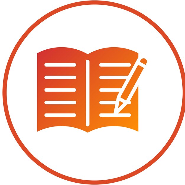 Vector Design Lecture Notes Icon Style