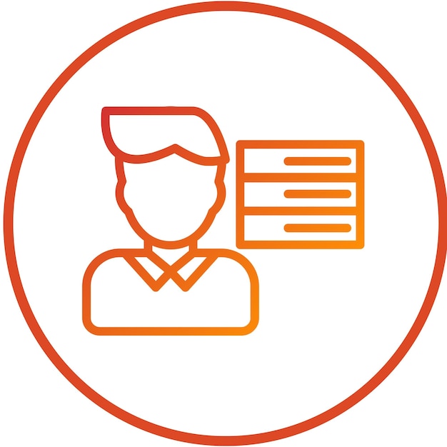 Vector Design Librarian Icon Style