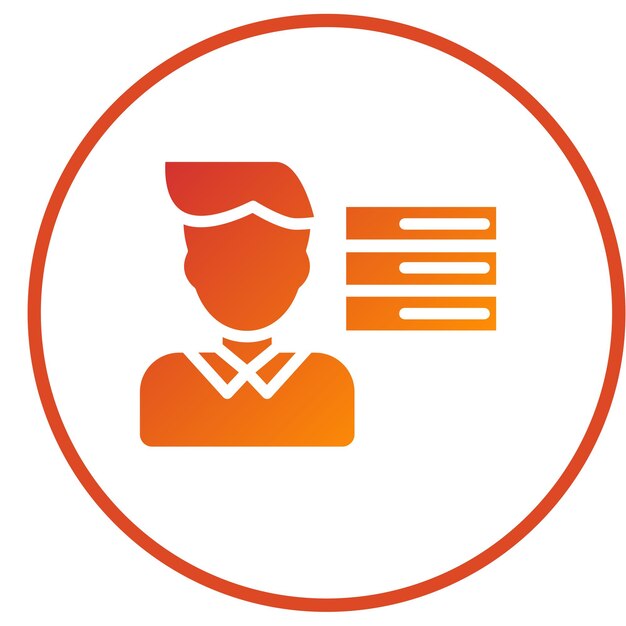 Vector Design Librarian Icon Style