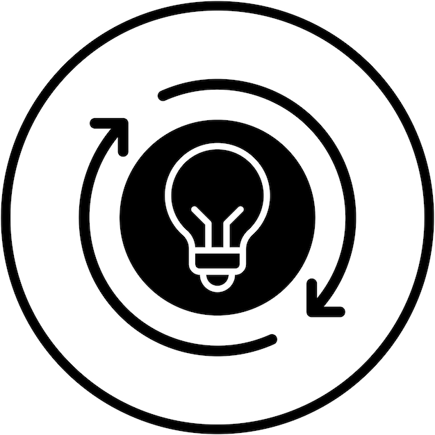 vector design light usage efficiency icon style