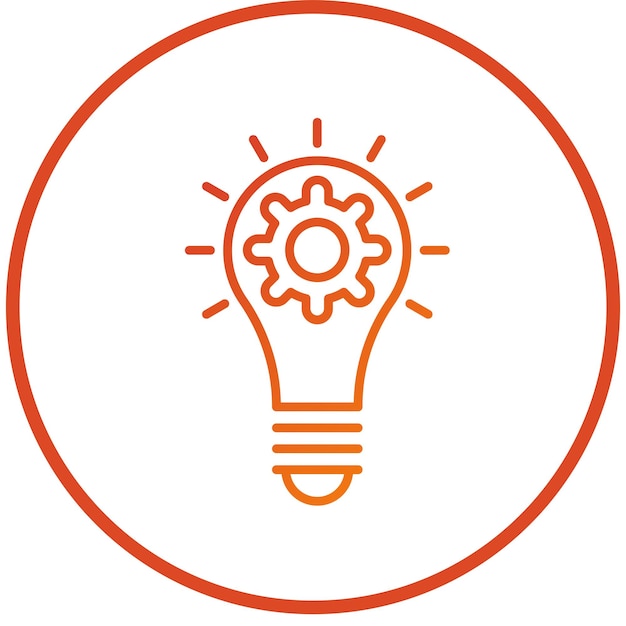 Vector Design Light Usage Efficiency Icon Style