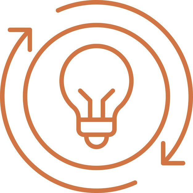 vector design light usage efficiency icon style