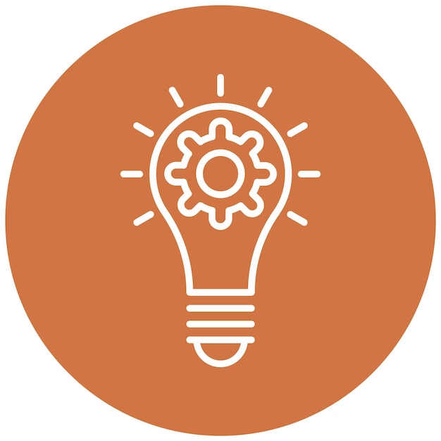 Vector Design Light Usage Efficiency Icon Style