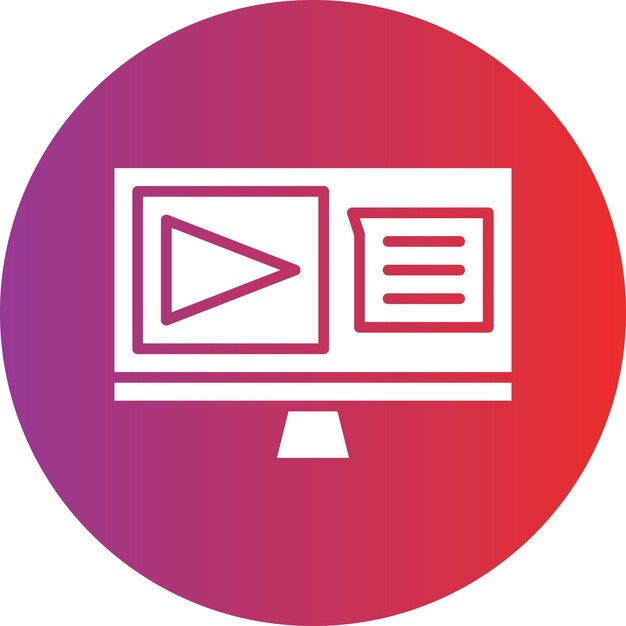 Vector Design Live Lecture Icon Style