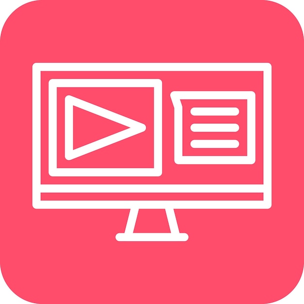 Vector Design Live Lecture Icon Style