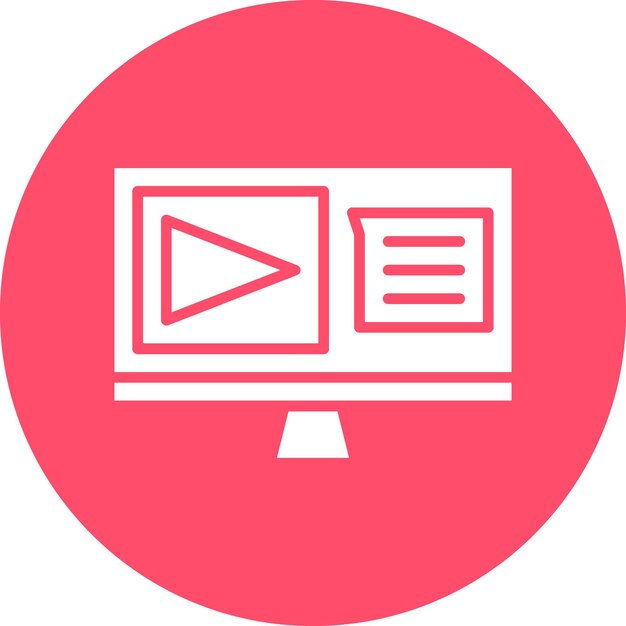 Vector Design Live Lecture Icon Style