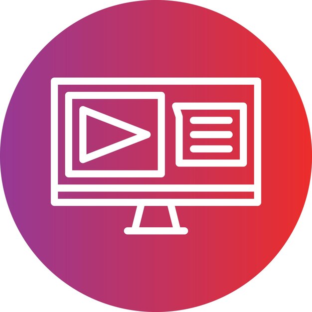 Vector Design Live Lecture Icon Style