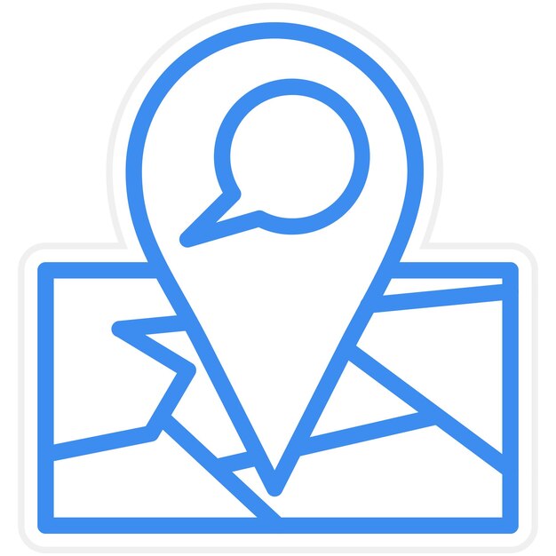 Vector Design Map Chat Icon Style