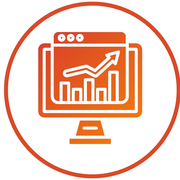 Vector Design Market Analysis Icon Style