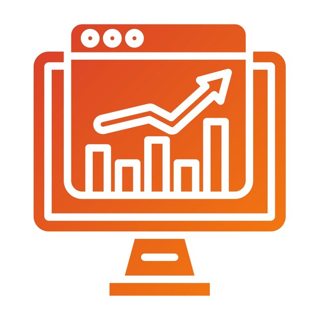 Vector Design Market Analysis Icon Style