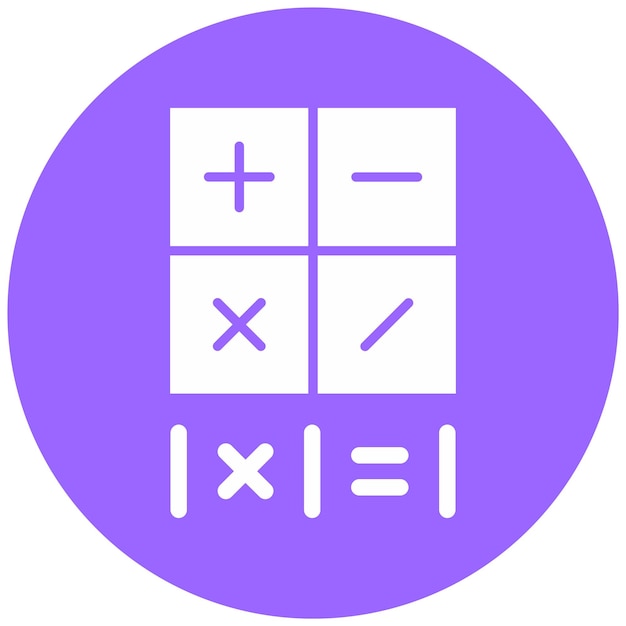 Vector Design Mathematics Icon Style