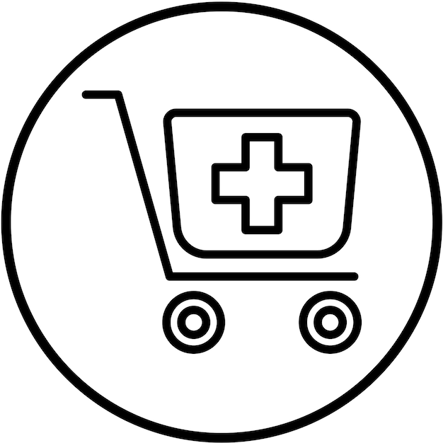 Vector Design Medical Cart Icon Style