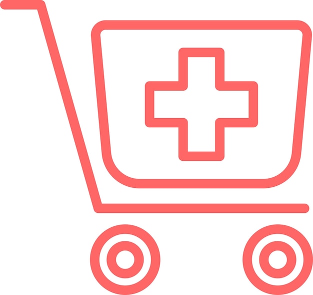 Vector Design Medical Cart Icon Style
