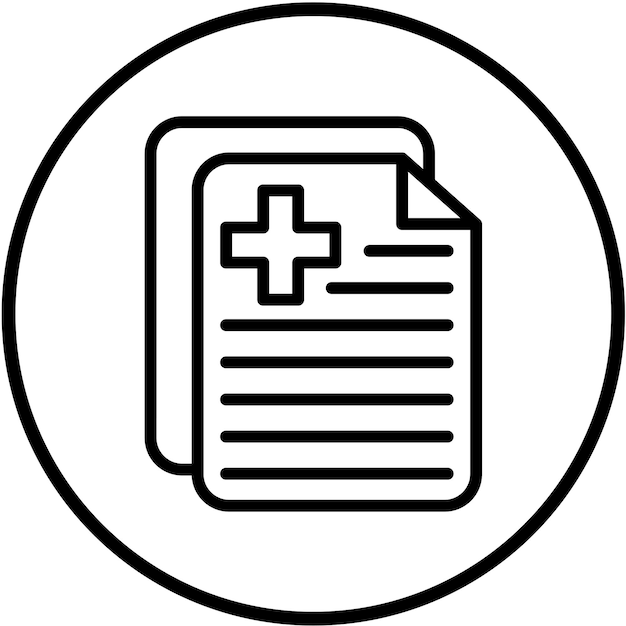 Vector Design Medical Document Icon Style