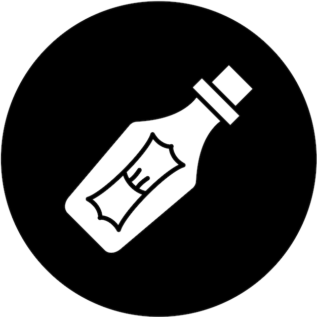 Vector Design Message In A Bottle Icon Style