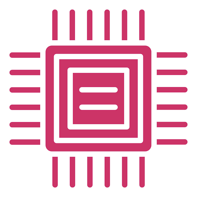 vector design microchip icon style