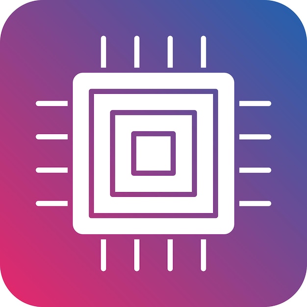 Vector Design Microprocessor Icon Style