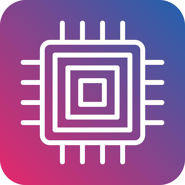 vector design microprocessor icon style