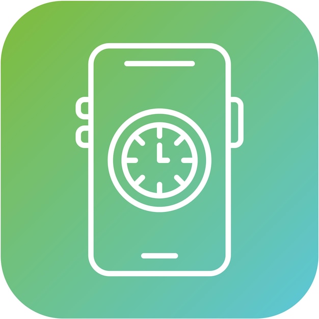 Vector Design Mobile Clock Icon Style
