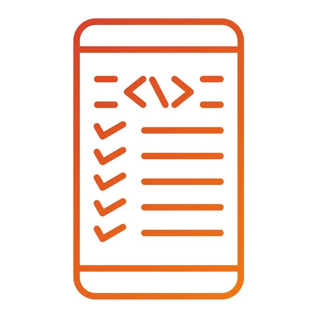 Vector Design Mobile Coding Icon Style