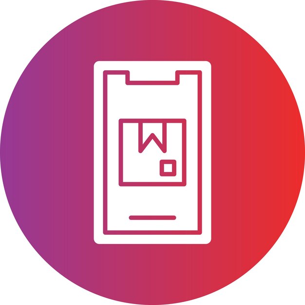 Vector Design Mobile Delivery Box Icon Style