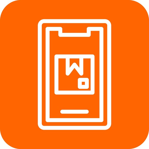 Vector Design Mobile Delivery Box Icon Style