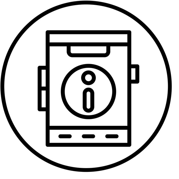 Vector Design Mobile Info Icon Style