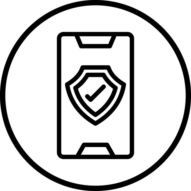 Vector Design Mobile Security Icon Style