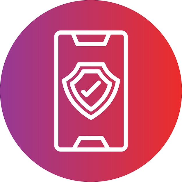 Vector Design Mobile Security Icon Style