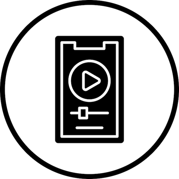 Vector Design Mobile Video Icon Style