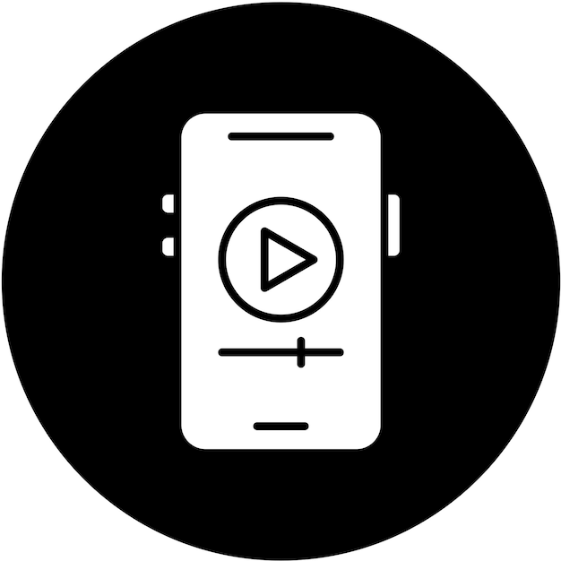 Vector Design Mobile Video Icon Style