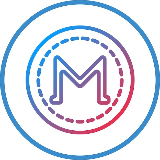 Vector Design Monero Icon Style