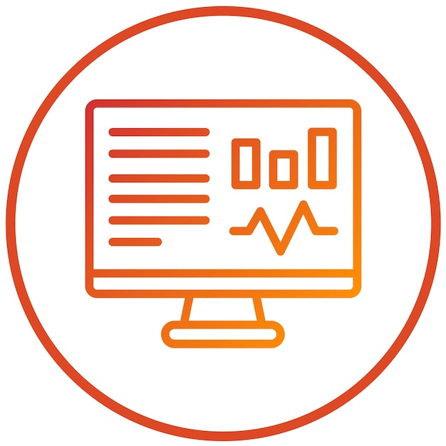 Vector Design Monitor Icon Style