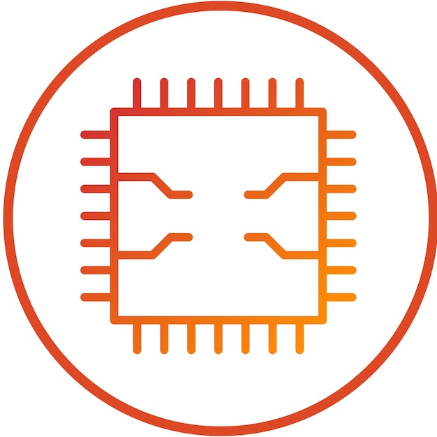 vector design motherboard chipset icon style