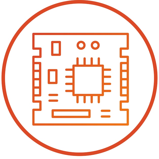 vector design motherboard icon style